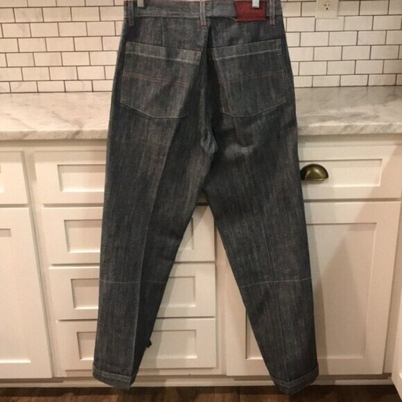 Tommy Jeans Mens 31 X 32 Blue Denim Baggy High Waist Streetwear Skater Western - Picture 7 of 13